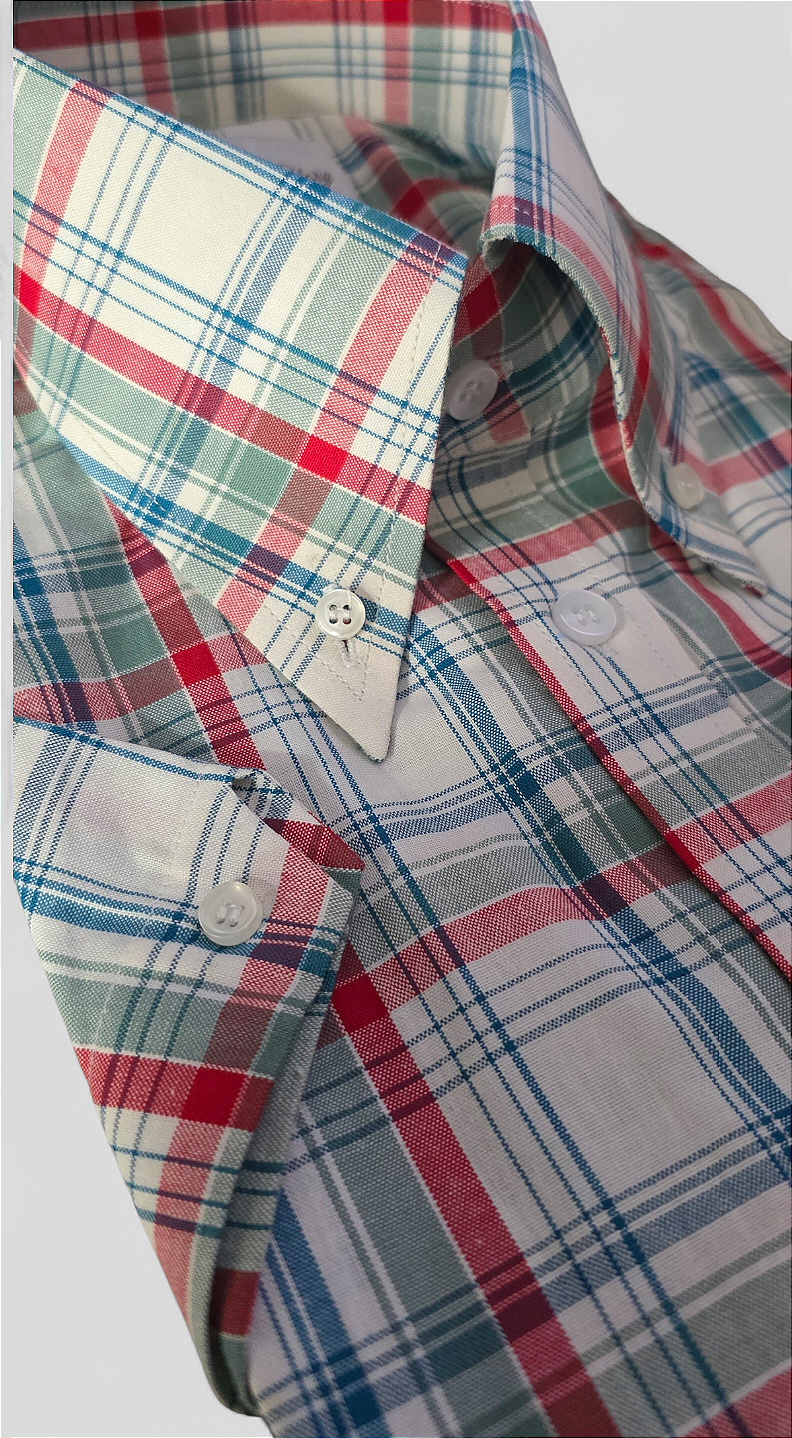 Ned - Checked Short Sleeve Button Down Shirt