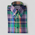 Sally - Checked Short Sleeve Button Down Shirt