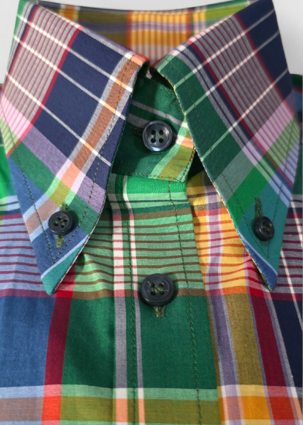 Sally - Checked Short Sleeve Button Down Shirt