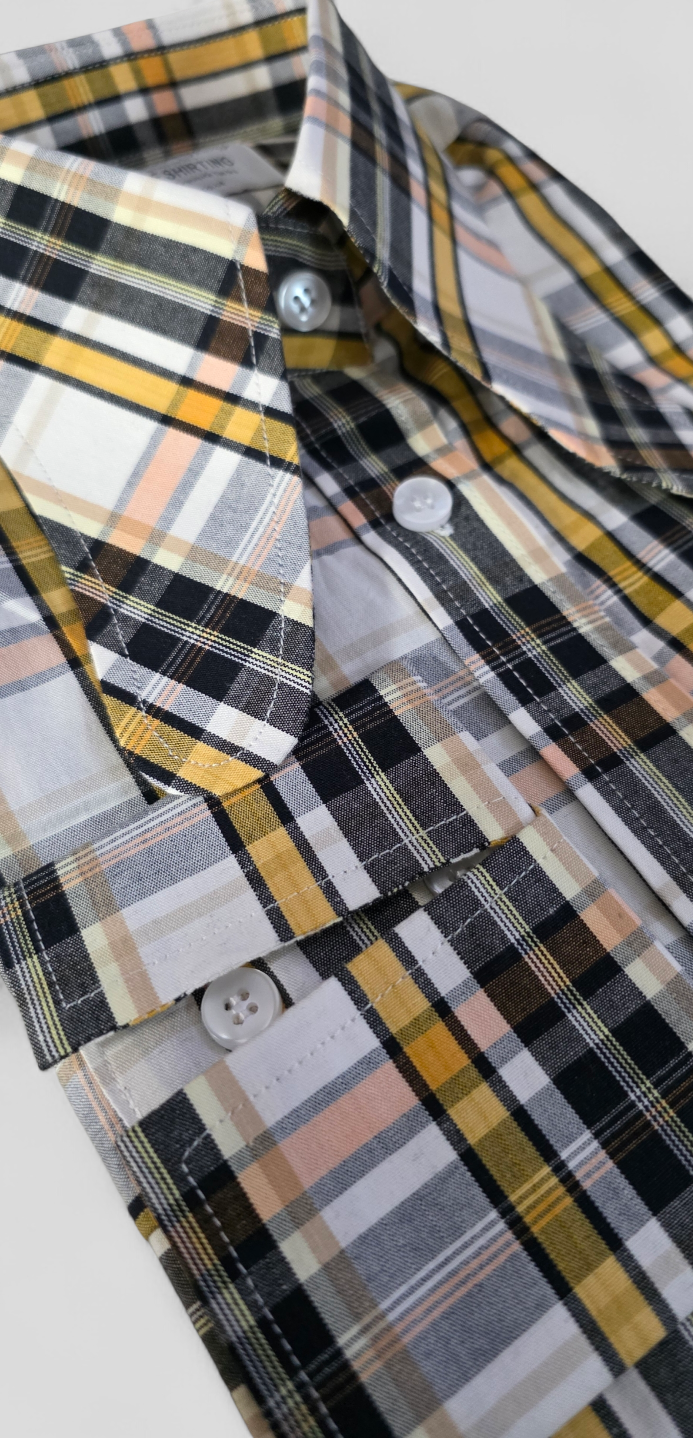 Peggy- Women's Checked Short Sleeve Beadle Shirt
