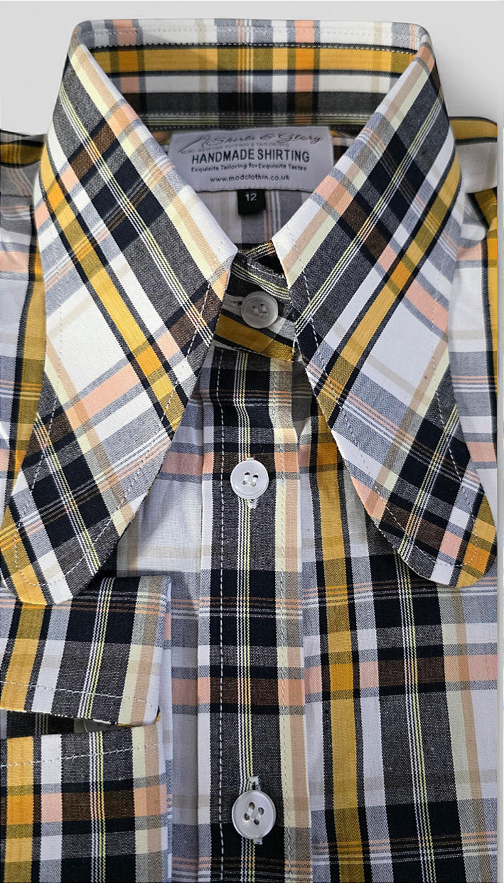 Peggy- Women's Checked Short Sleeve Beadle Shirt
