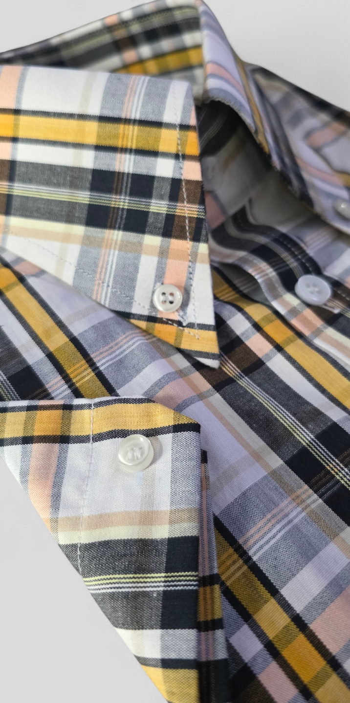 Brindley -  Checked Cotton Short Sleeve Shirt