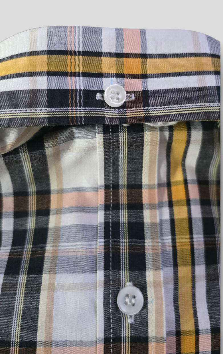 Brindley -  Checked Cotton Short Sleeve Shirt