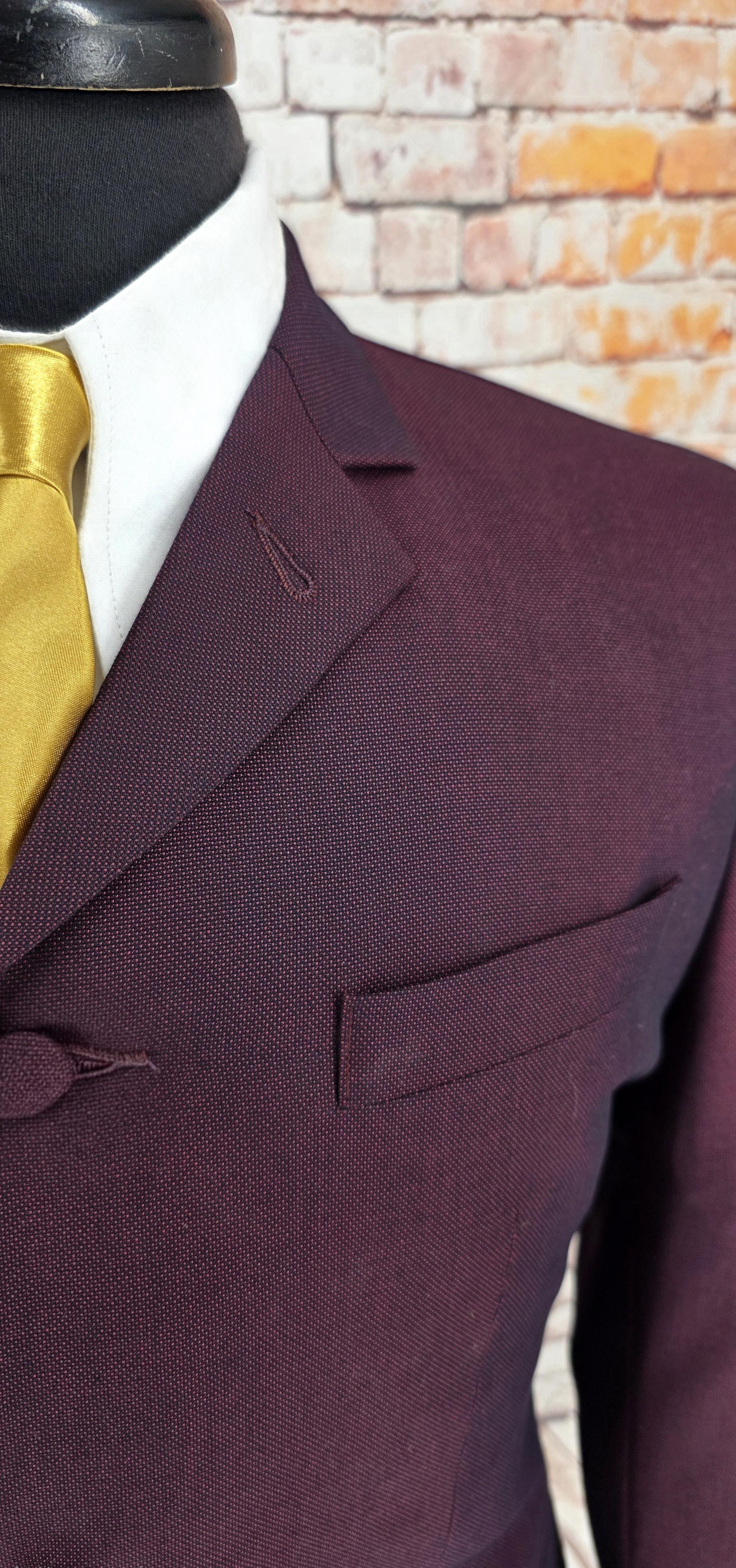 Terence Wine Two‑Tone Mod Suit