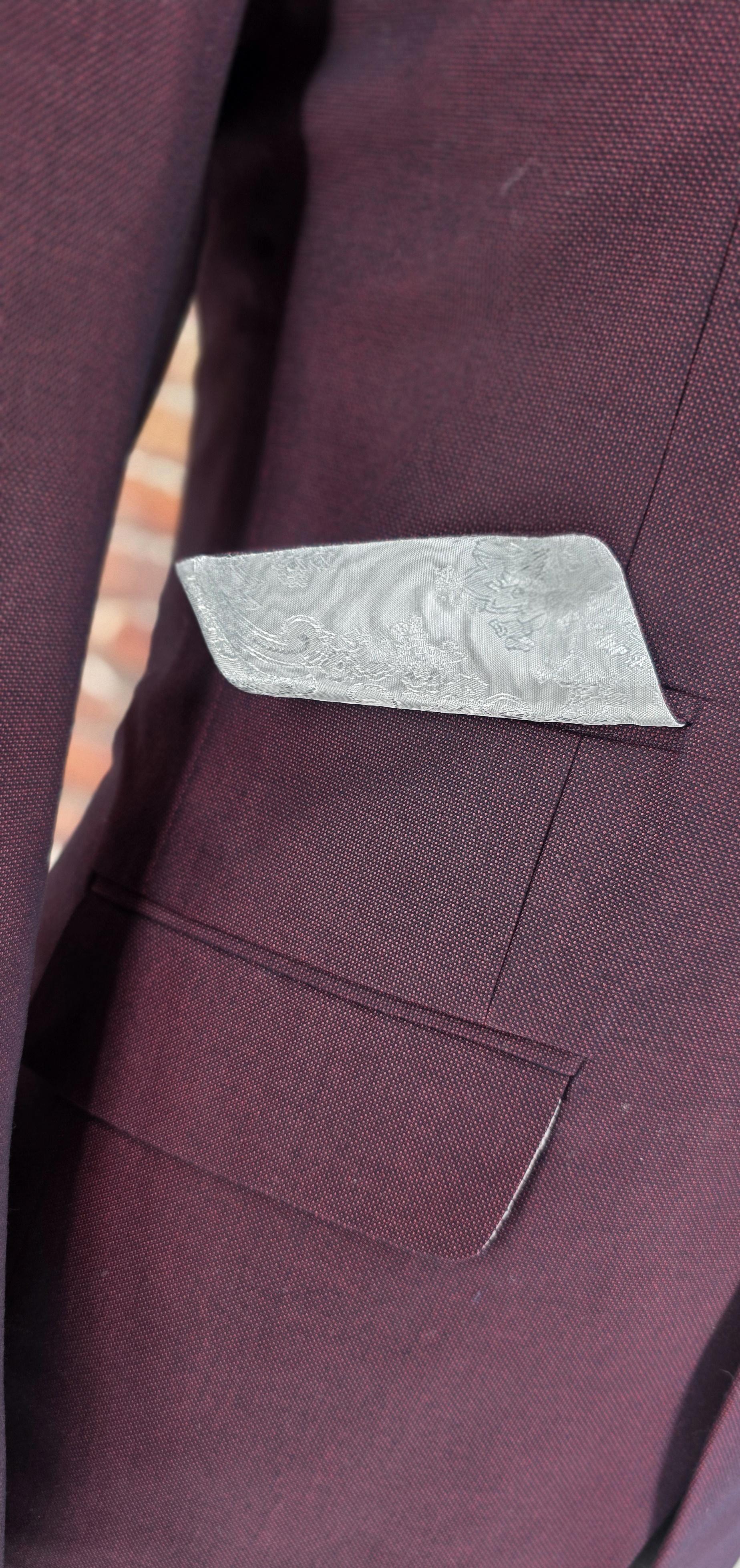 Terence Wine Two‑Tone Mod Suit