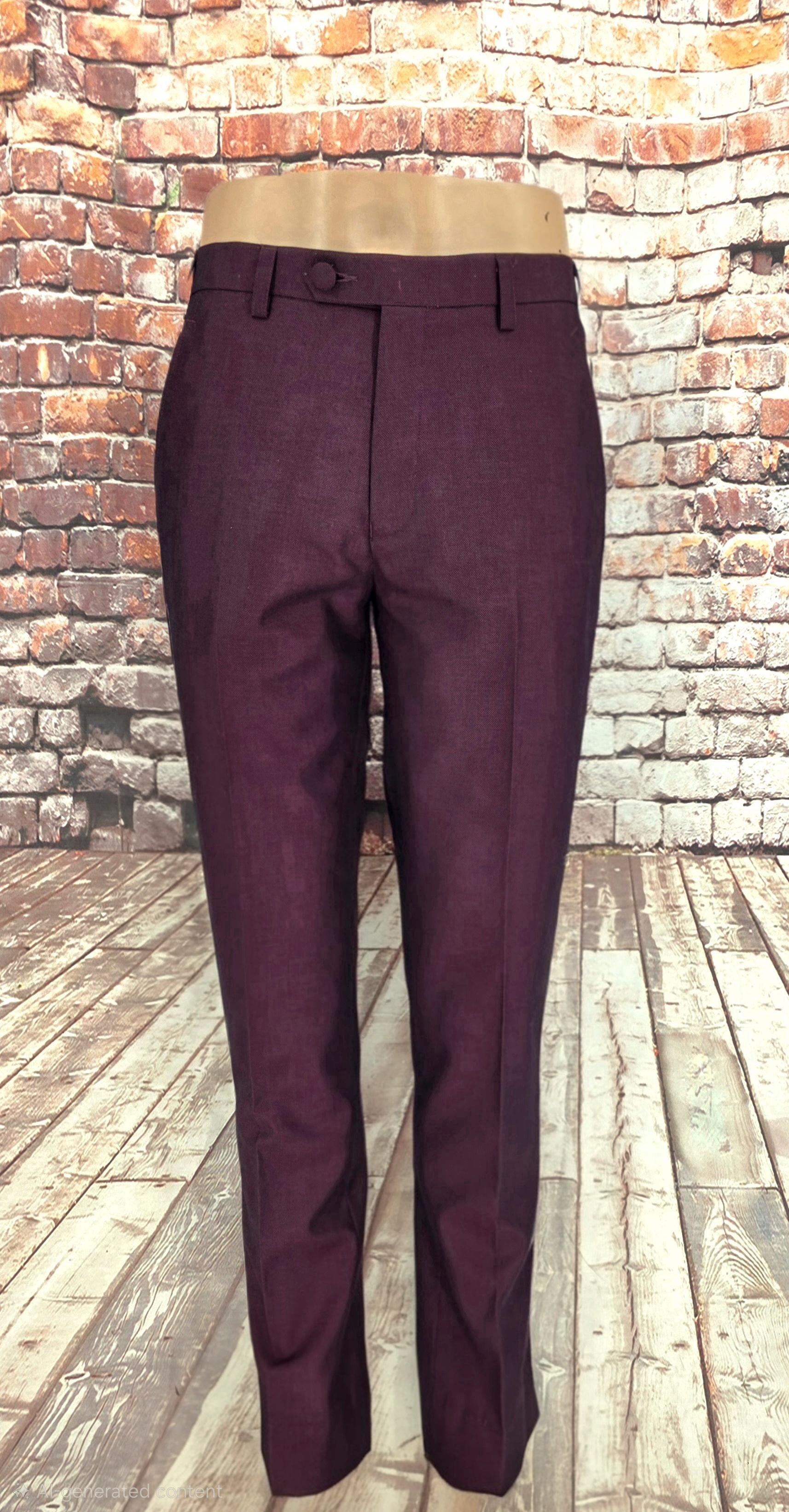 Terence Wine Two‑Tone Mod Suit