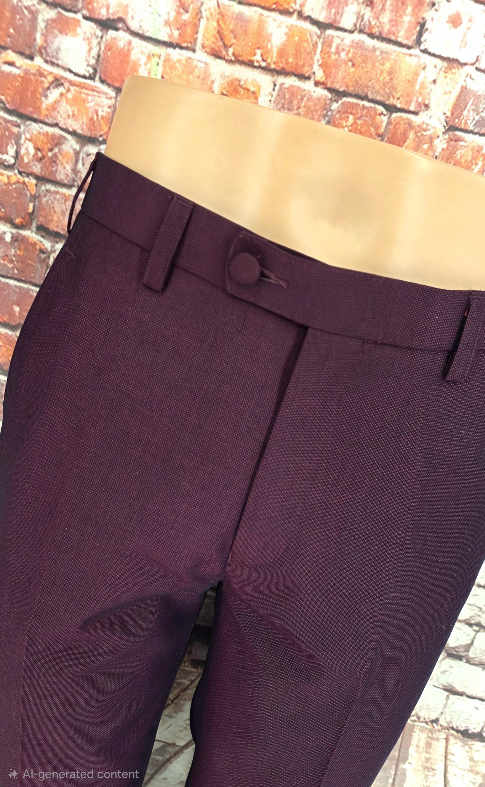 Terence Wine Two‑Tone Mod Suit