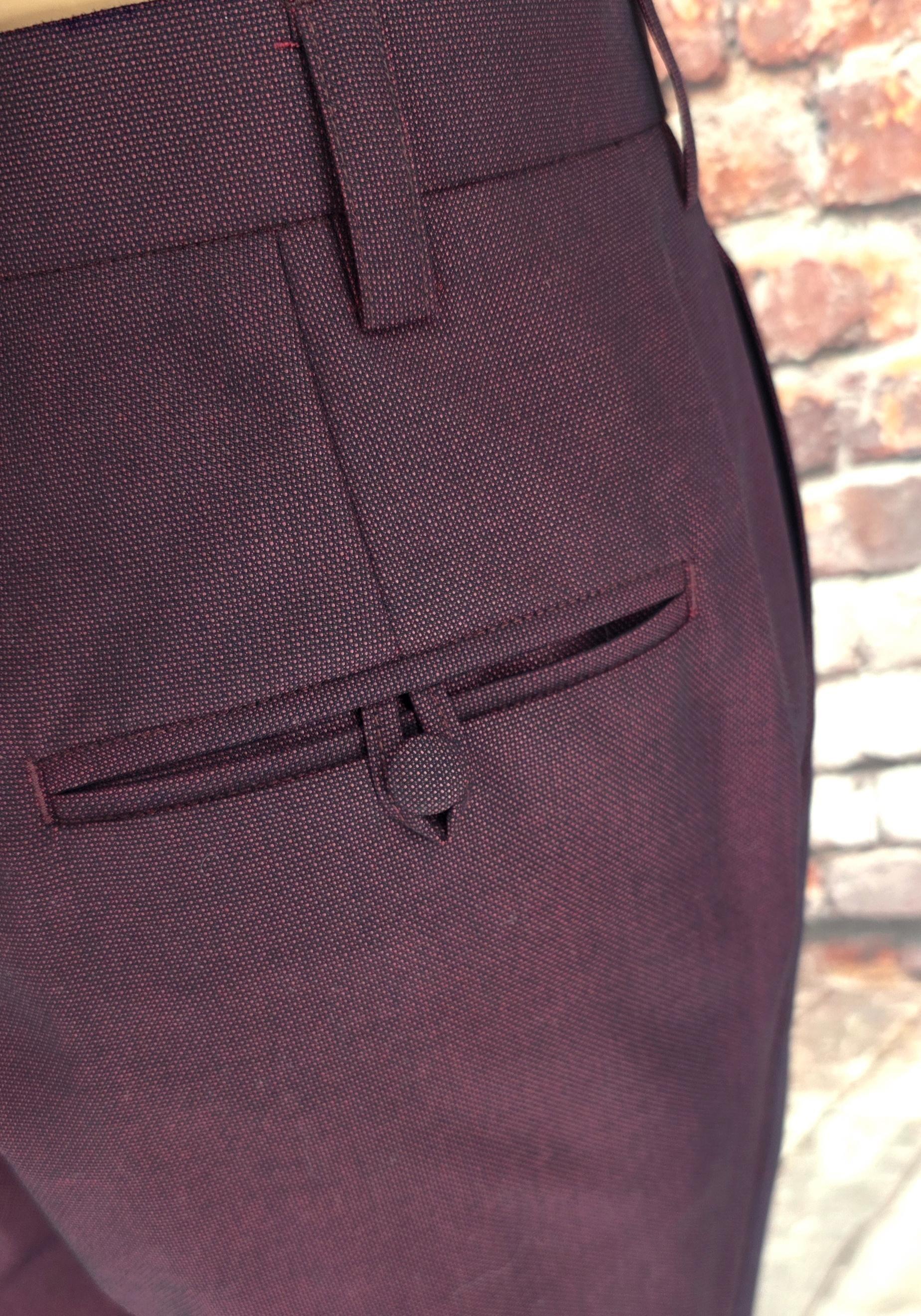 Terence Wine Two‑Tone Mod Suit