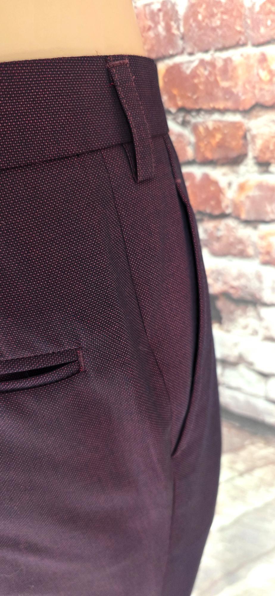 Terence Wine Two‑Tone Mod Suit