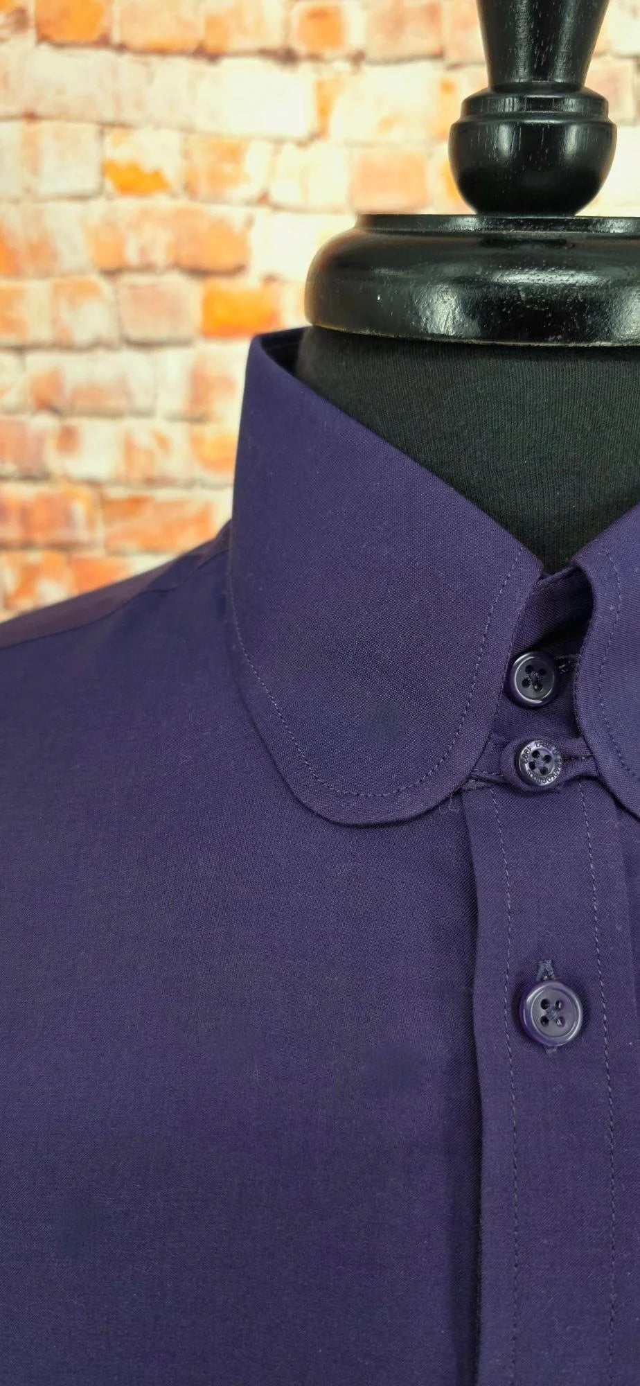 Wainwright - Purple Two-Tone Tab Penny Collar Shirt.