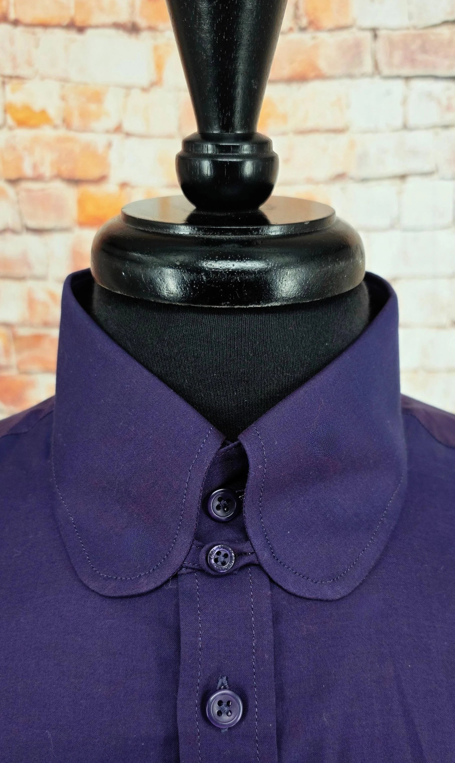 Wainwright - Purple Two-Tone Tab Penny Collar Shirt.