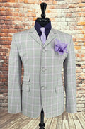 Larkin - Limited Edition Grey Lavender Checked Tailored Suit