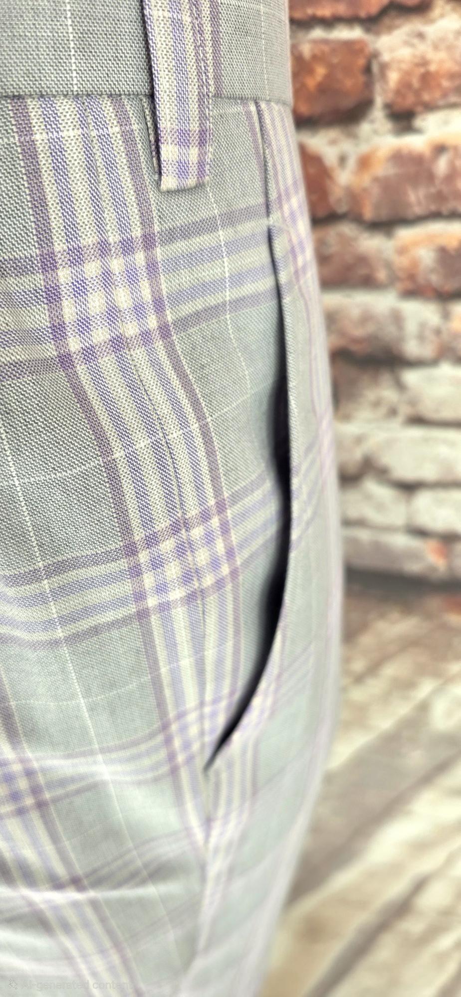 Larkin Lavender Checked Trousers