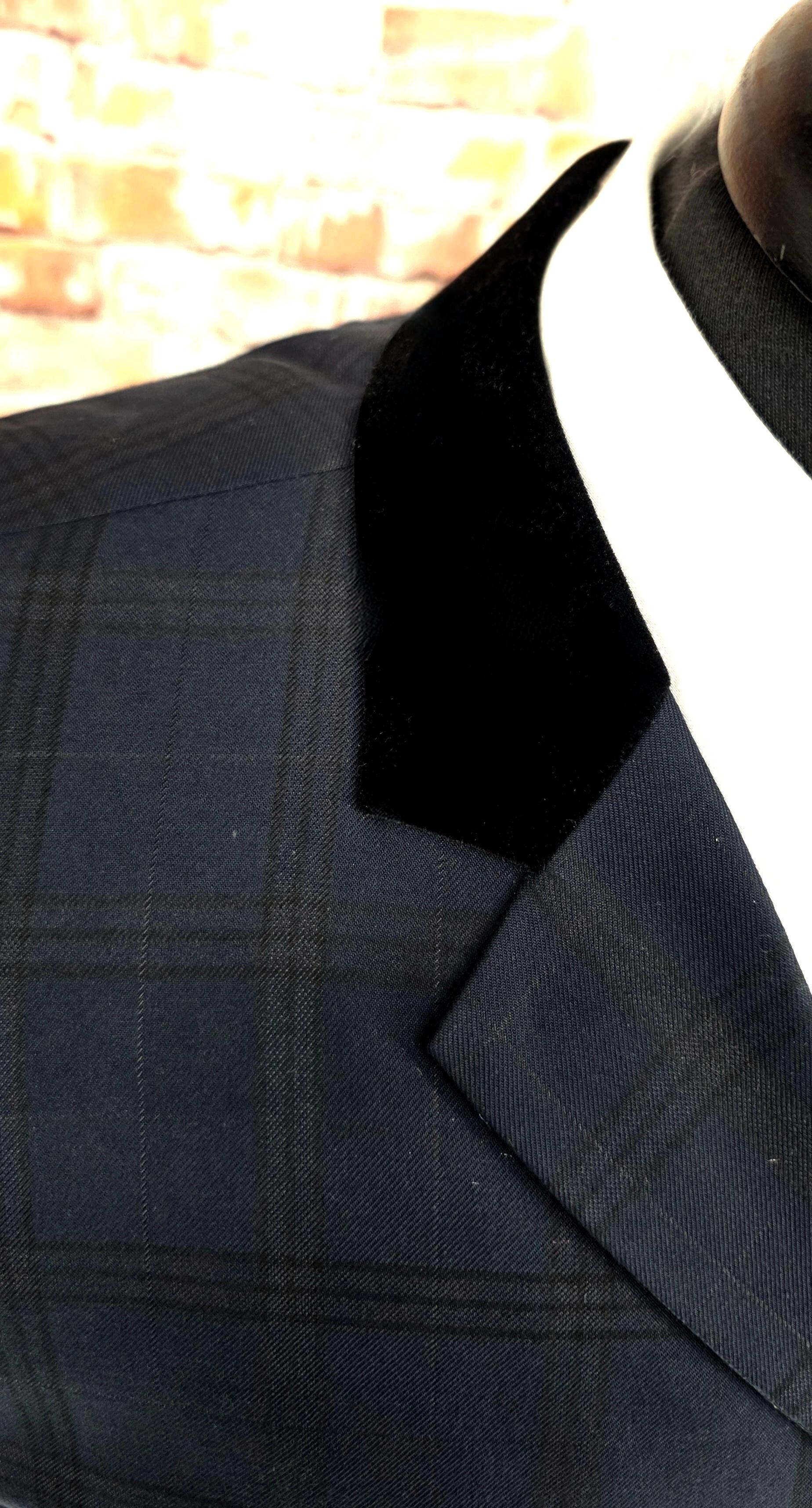 Ernest – Tailored Navy & Black Pow Check Suit
