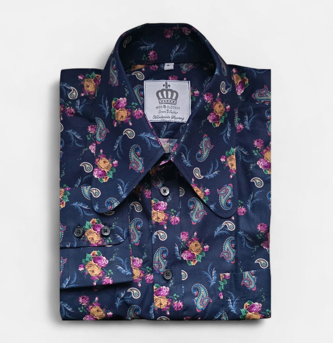 Vince - Navy Floral Paisley Shirt
