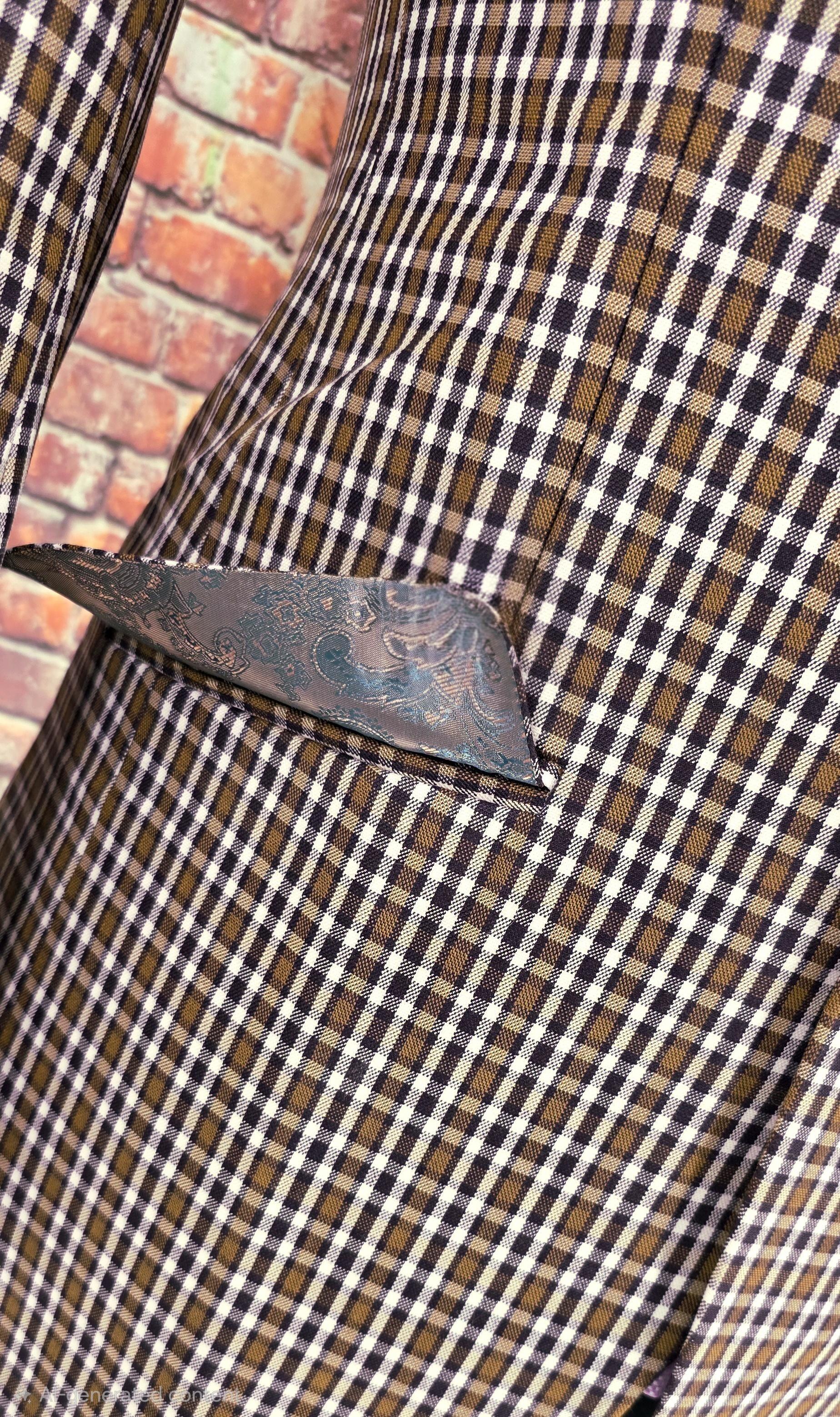 The Baron – Men’s Medium Cotton Canvas Checked Jacket