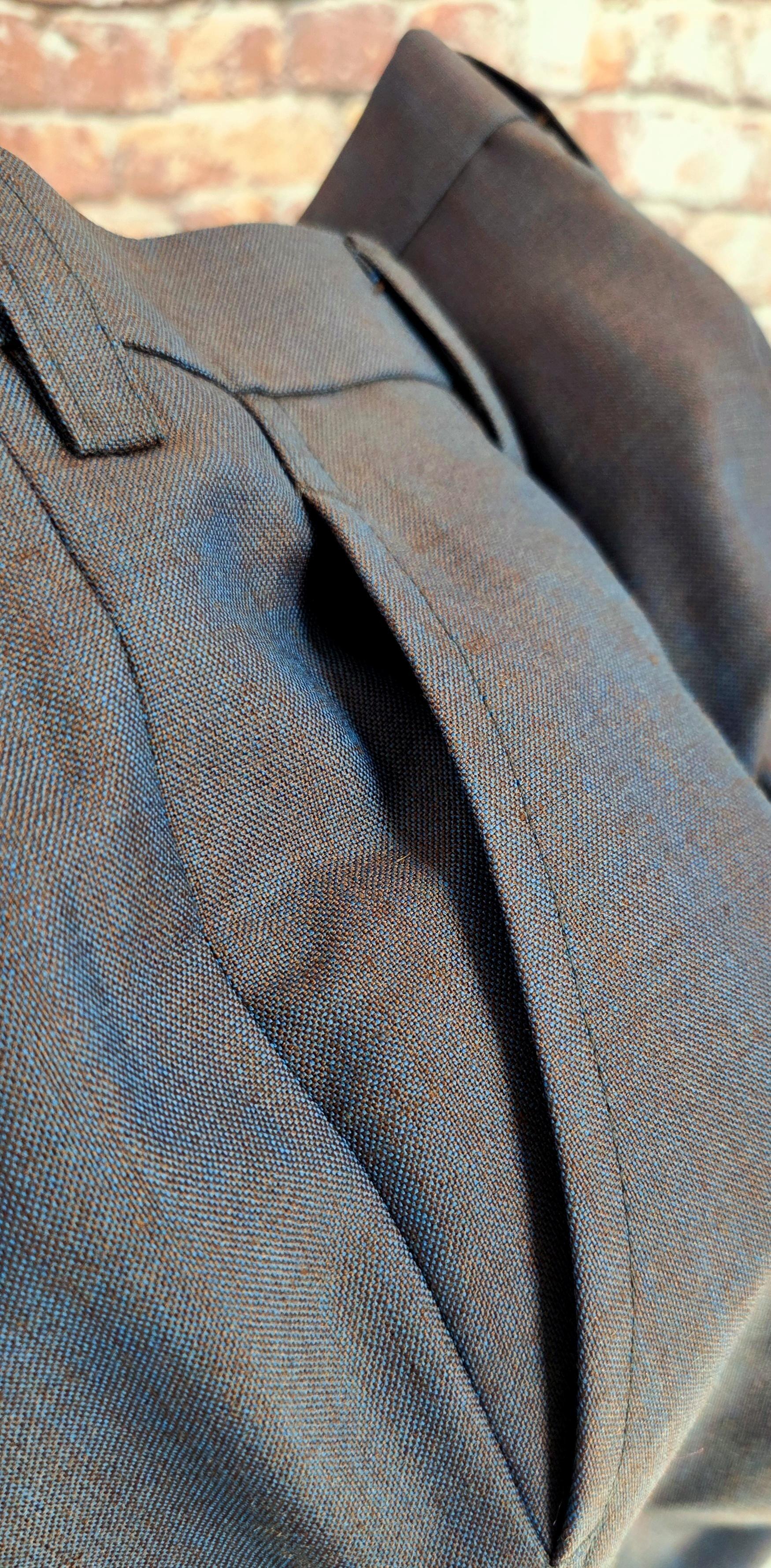 Bevan - Beautiful Teal & Ginger Two-Tone Suit
