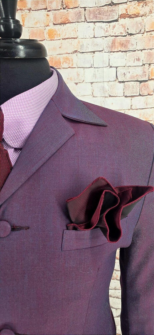 Bennett - Claret & Purple Two Tone Mohair Suit