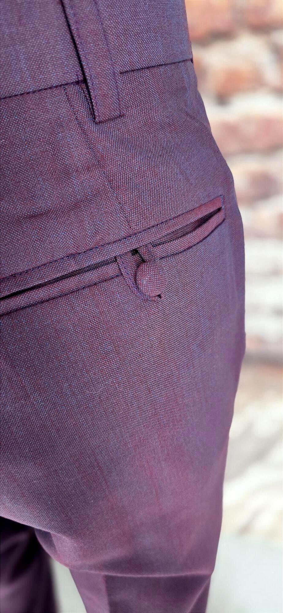 Bennett – Claret & Purple Two Tone Mohair Suit