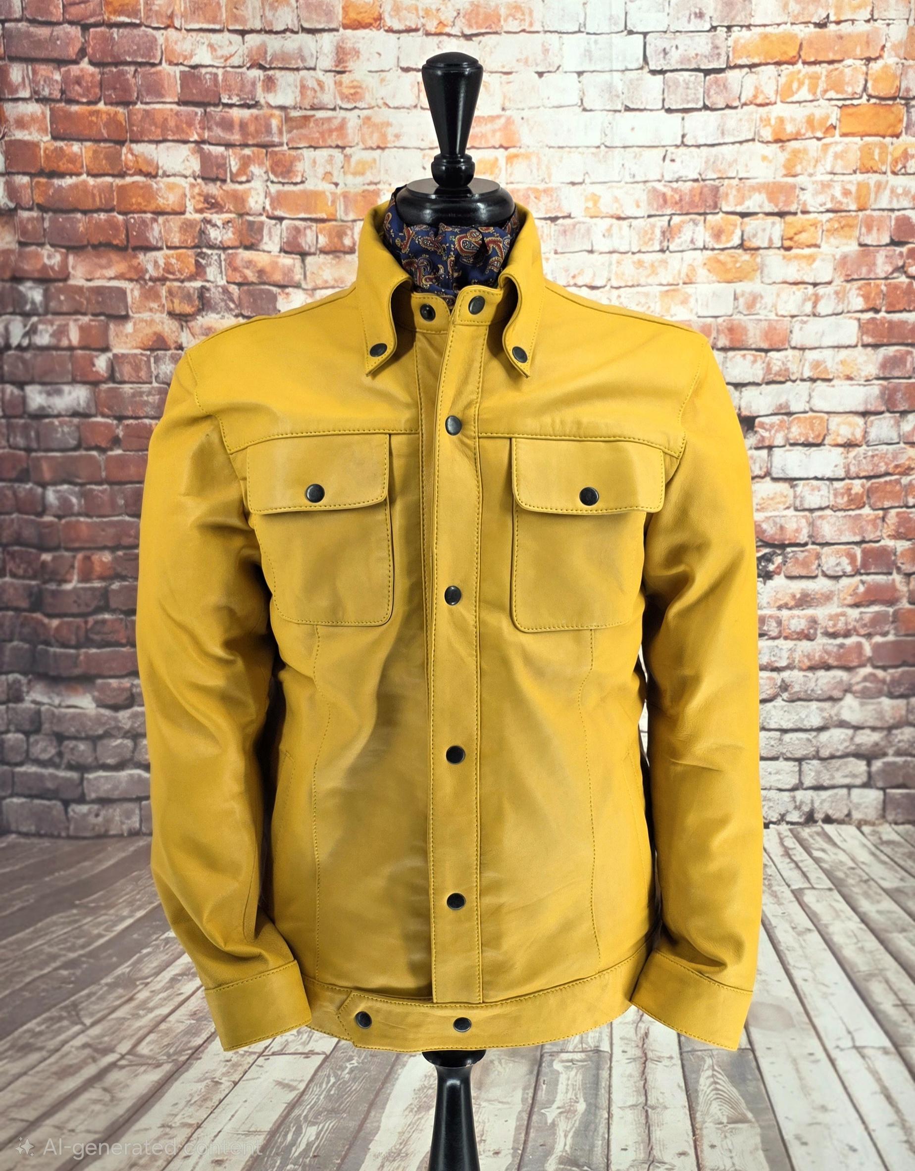 Carnaby - Mustard Yellow Leather Jacket