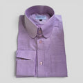 Nelson - Lilac Large Penny Tab Collar Shirt