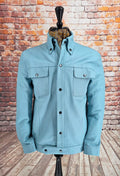 Ivan - Sky Blue Leather Jacket