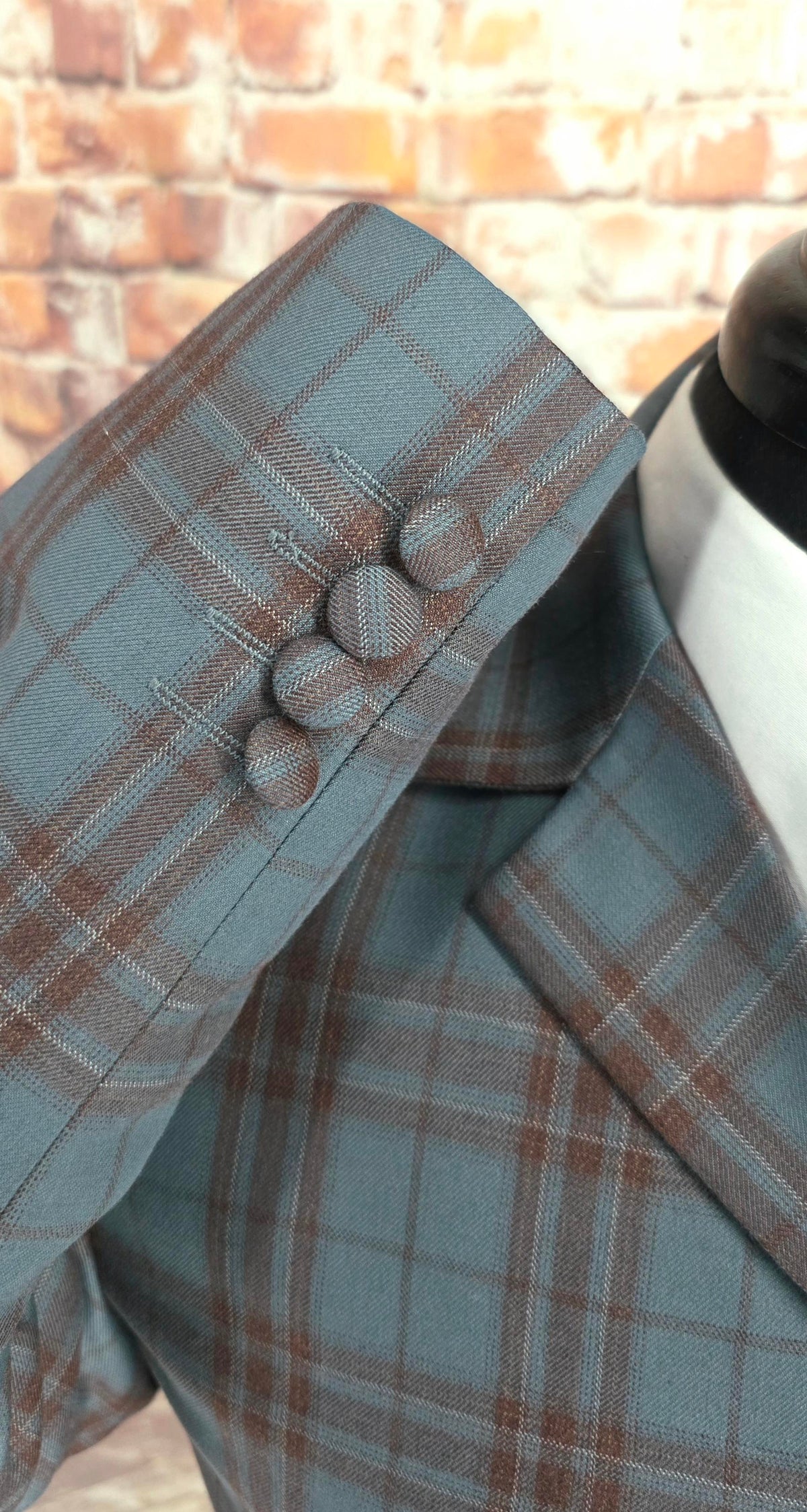 Holborn - Teal & Brown Check Suit