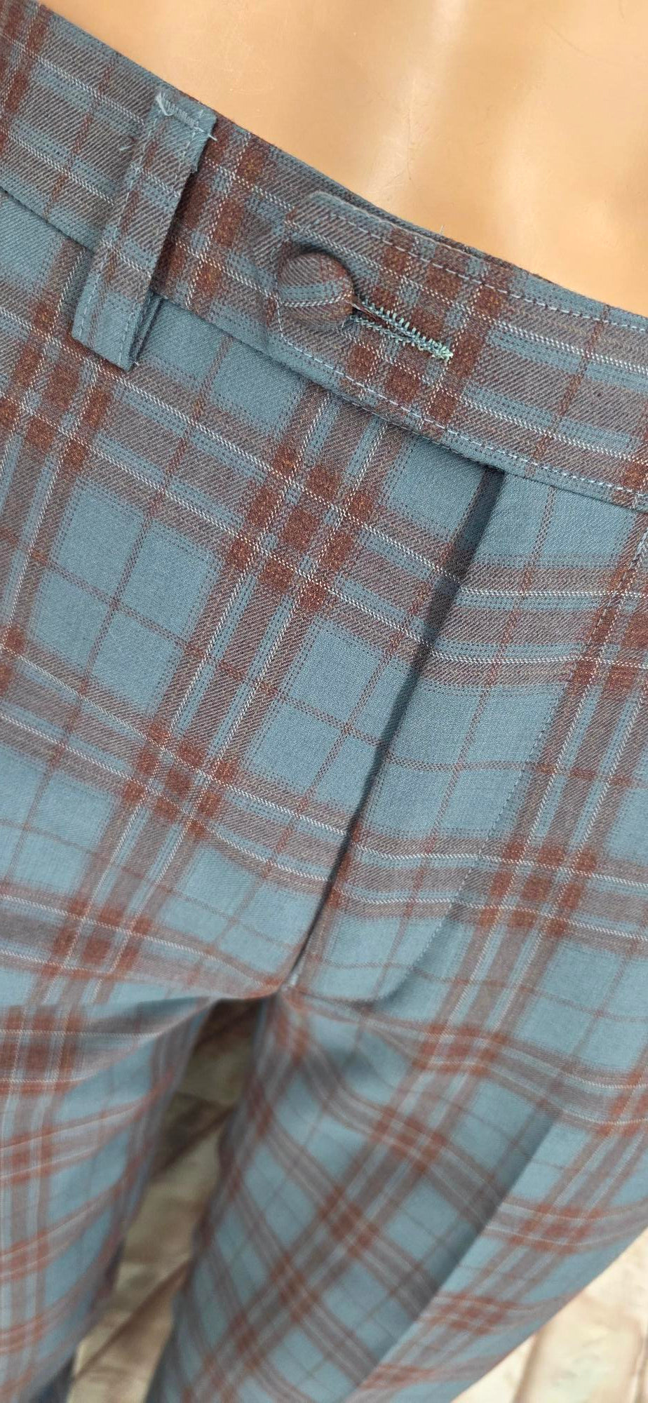 Holborn - Teal & Brown Check Suit