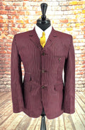 Close-up of the jacket's patterned lining and label