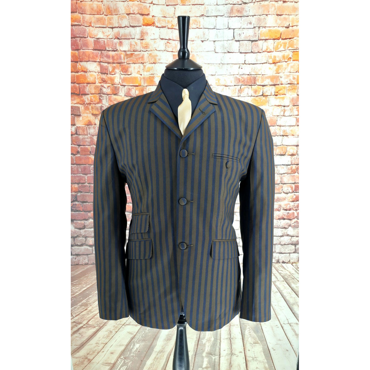 Banks - Navy & Brown Striped Jacket