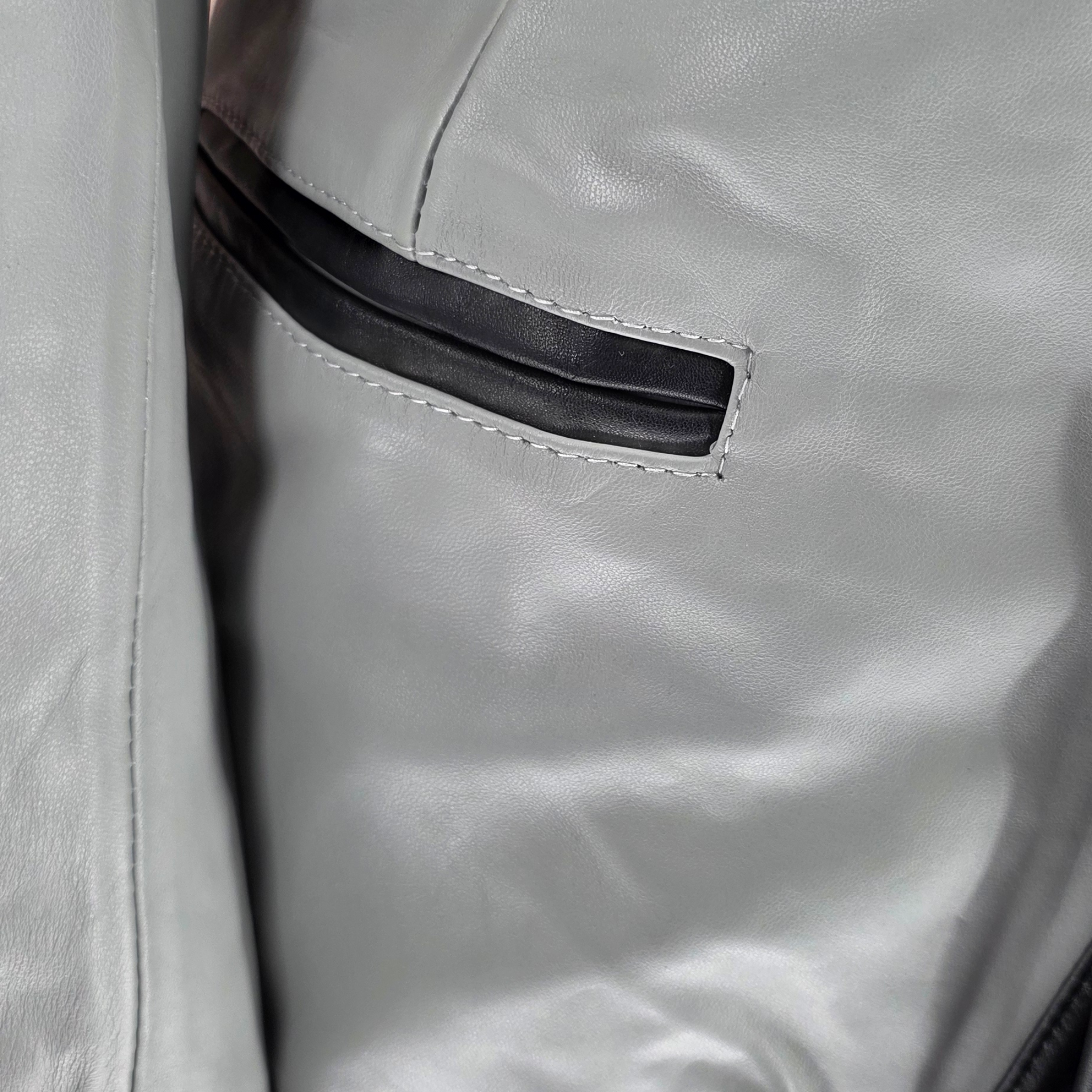 Douglas - Beatles Inspired Grey Leather Jacket