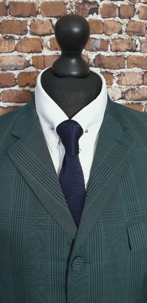 "Amos"  Forest Green & Blue POW Checked Suit