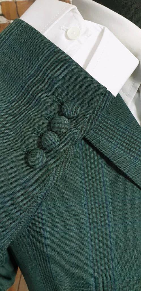 "Amos"  Forest Green & Blue POW Checked Suit