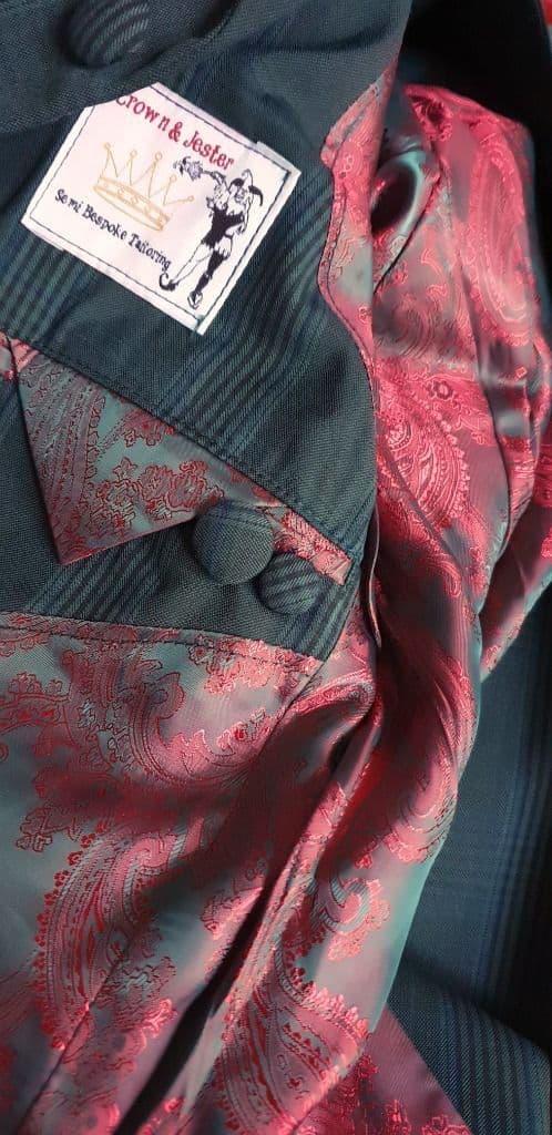 "Amos"  Forest Green & Blue POW Checked Suit
