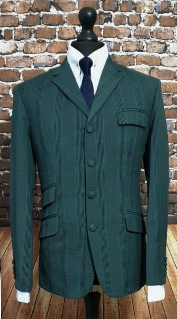 "Amos"  Forest Green & Blue POW Checked Suit