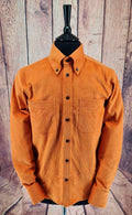Archie -  Burnt Orange Corduroy Button Down Shirt