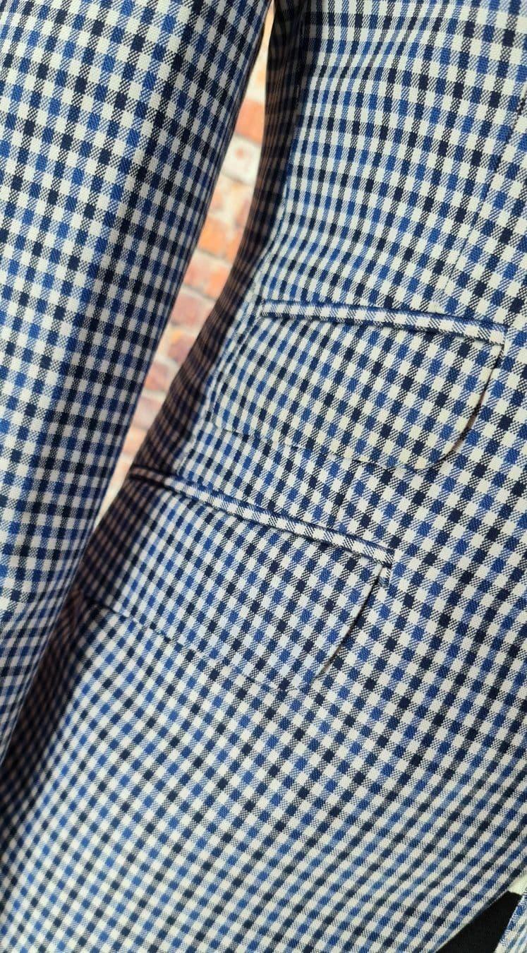 Ashworth - Blue & Navy Gingham Jacket