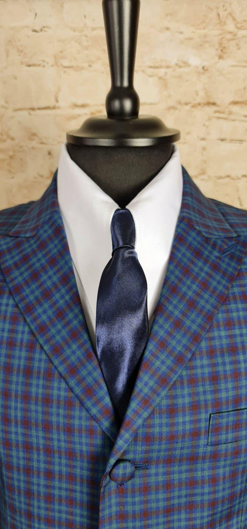 Aspel - Small Blue Wine Green Checked  Jacket