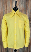 Aston - Yellow 70s Inspired Beagle Collar Shirt