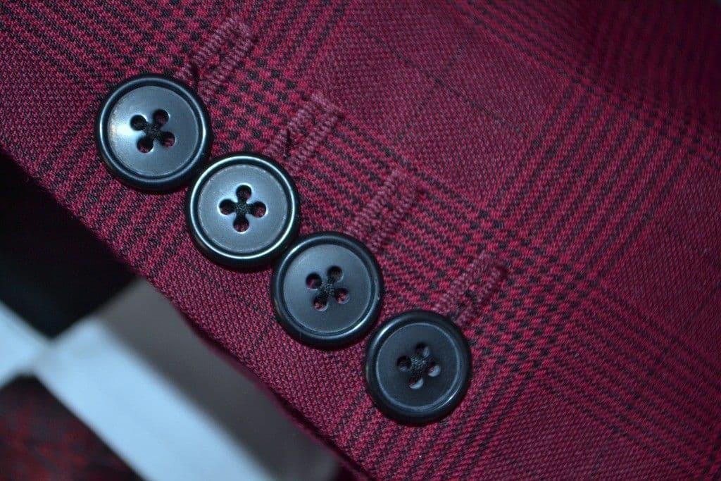 "Barry" Rubery Pow 3 Button Black Checked Suit