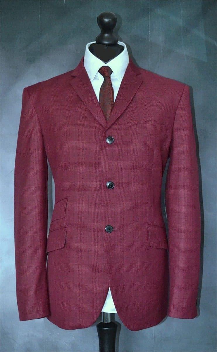 "Barry" Rubery Pow 3 Button Black Checked Suit