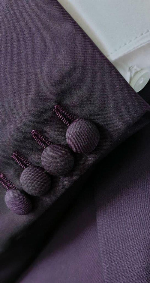 Beaumont -Purple & Black Wool Two Tone Suit