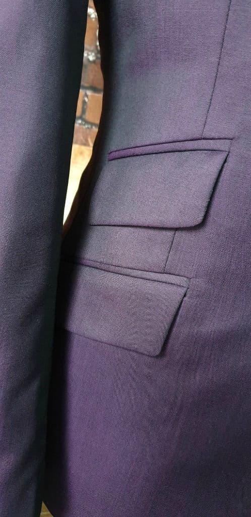 Beaumont -Purple & Black Wool Two Tone Suit