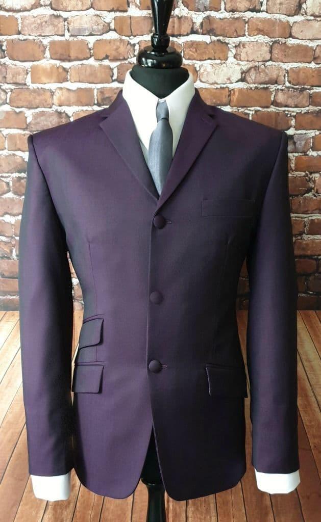 Beaumont -Purple & Black Wool Two Tone Suit