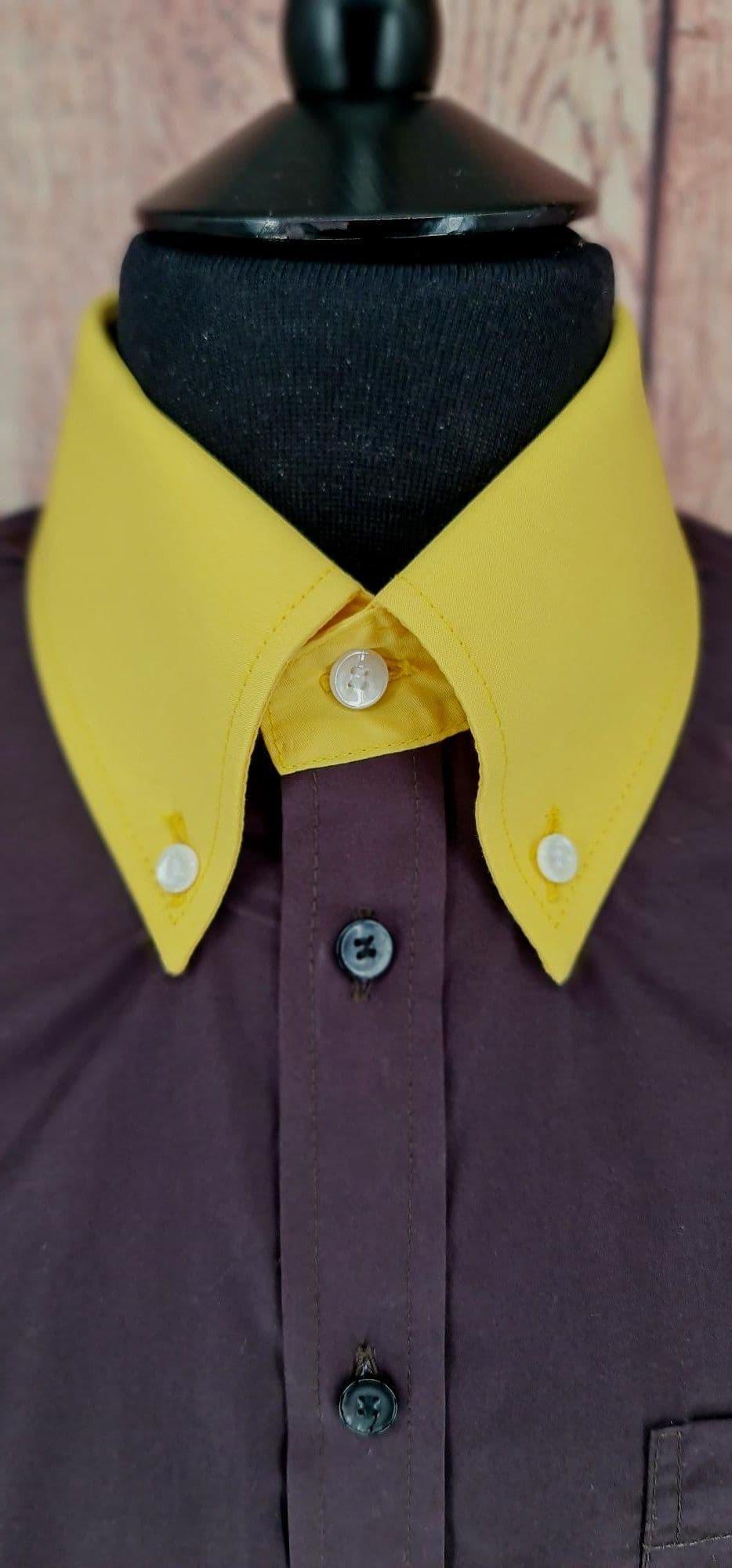 Beck- Contrasting Collar Cuff  Button Down Shirt