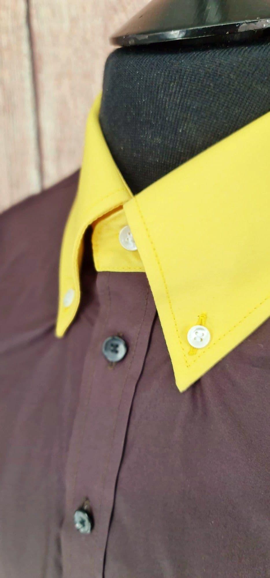 Beck- Contrasting Collar Cuff  Button Down Shirt