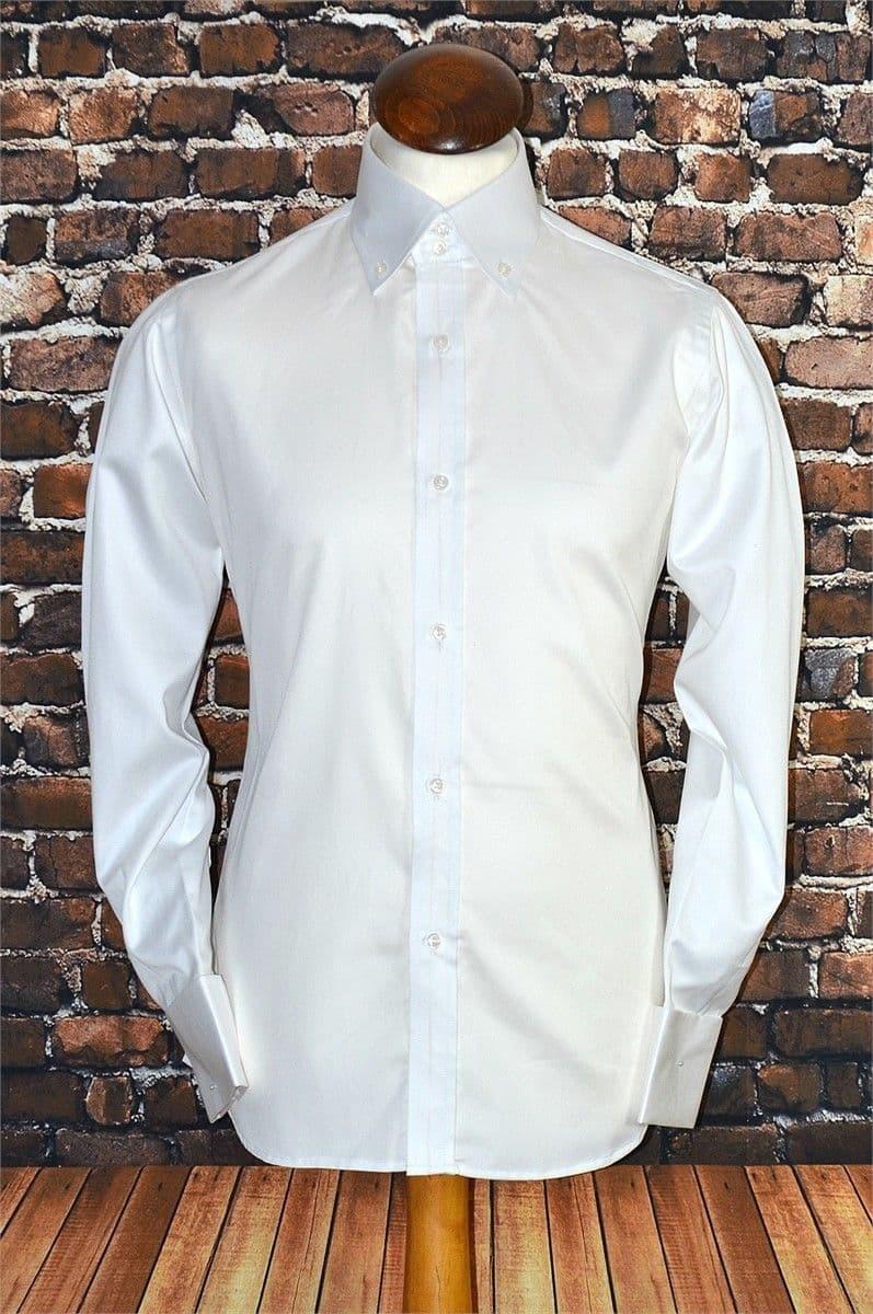 Benny - White Button Down Long Sleeve Shirt