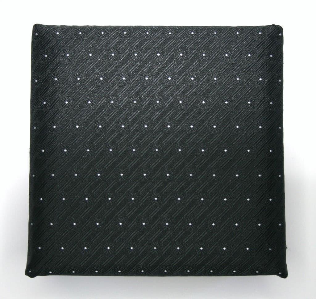 Black Polka Dot Tie, Cufflink & Pocket Square Set