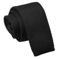 Black Slim Knitted Tie