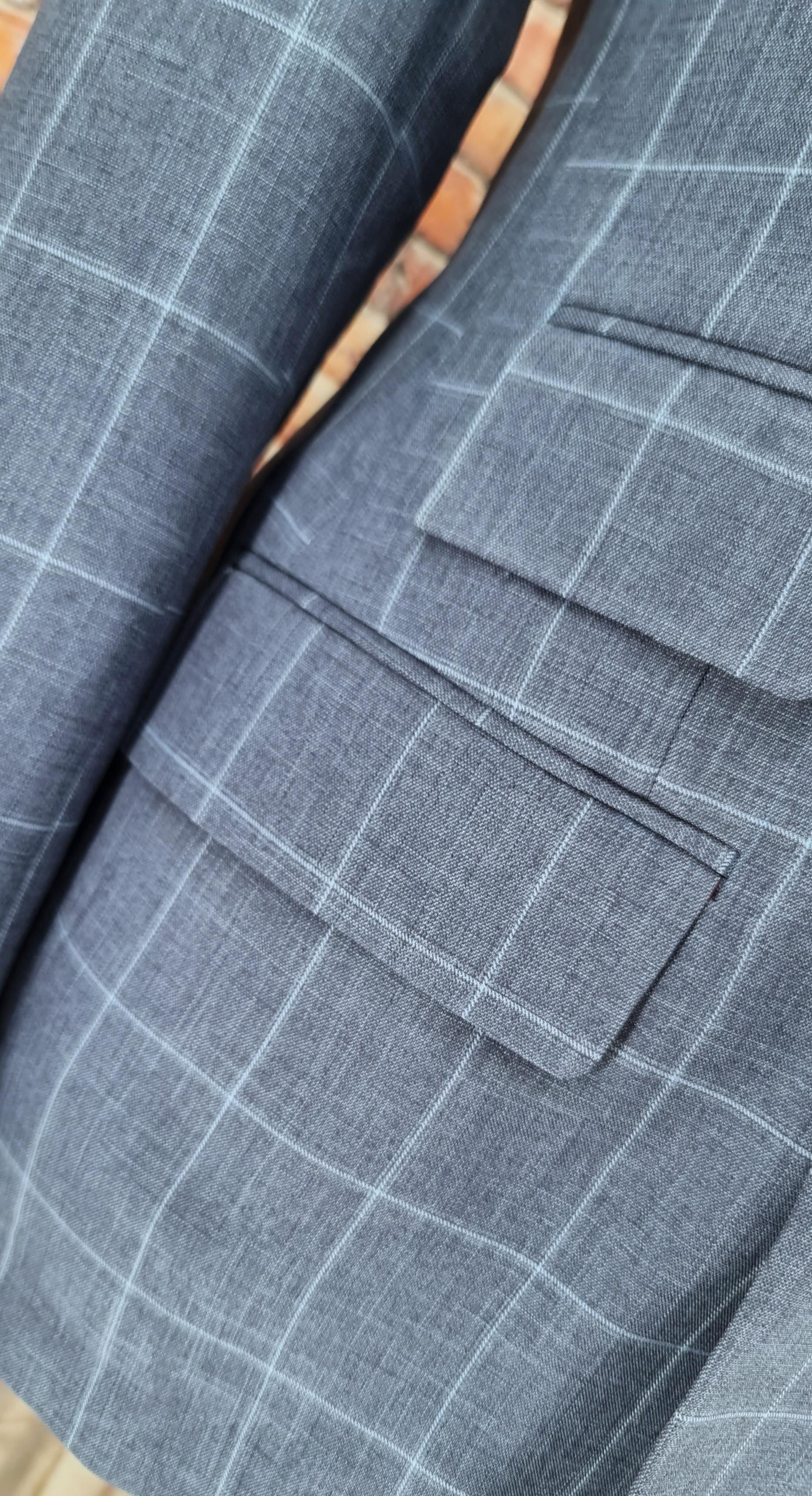"Betts" Blue & White Double Breasted Check Suit